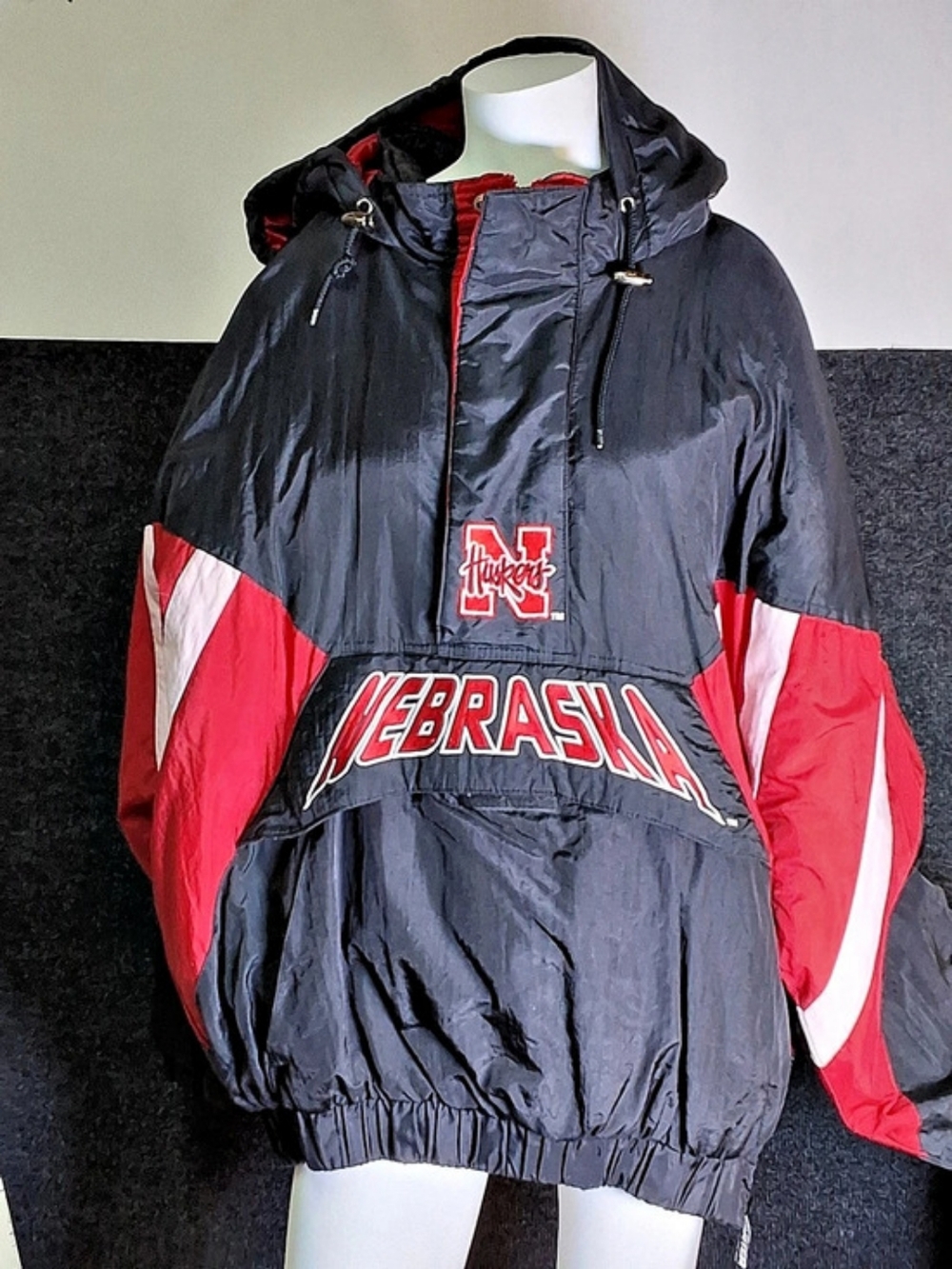 Starter Nebraska Huskers Color Block Pullover Jacket XXL